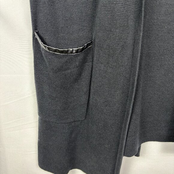 Chico's Long Duster Sweater Vest Sz 3 (XL) Office Lagenlook Cotton Minimalist - Picture 3 of 8